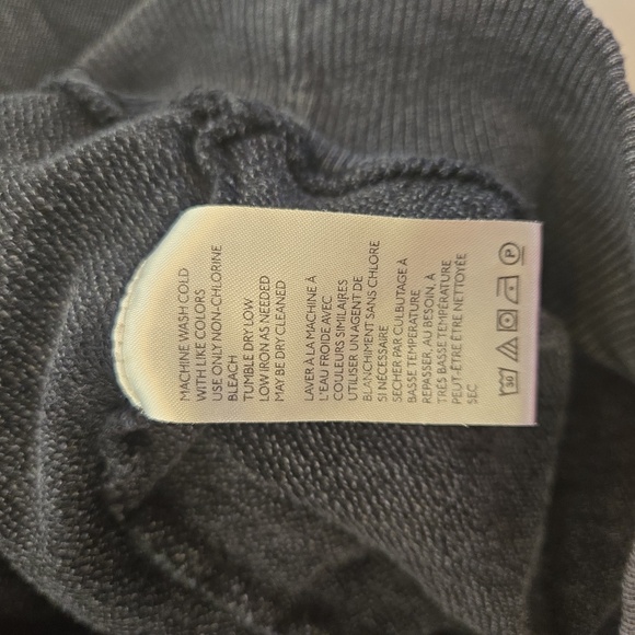 Pilcro x Anthropologie V Neck Cropped Short Sleeve Sweatshirt Top Gray Size XL - Picture 8 of 9